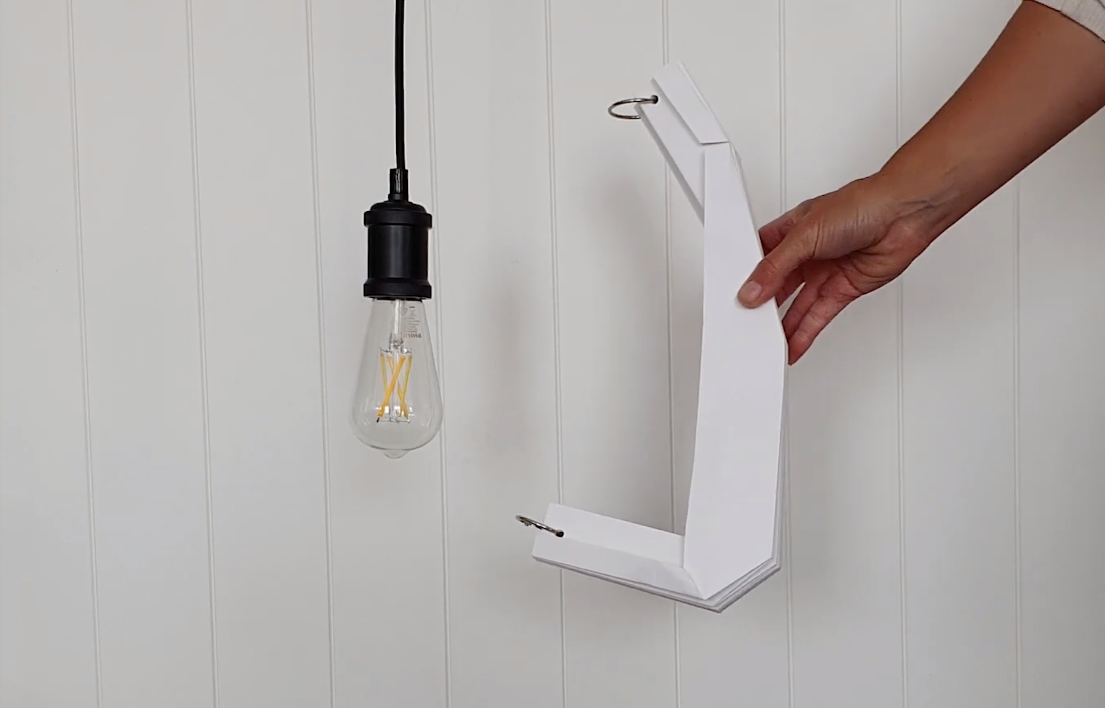 Load video: Paper pendant installation video